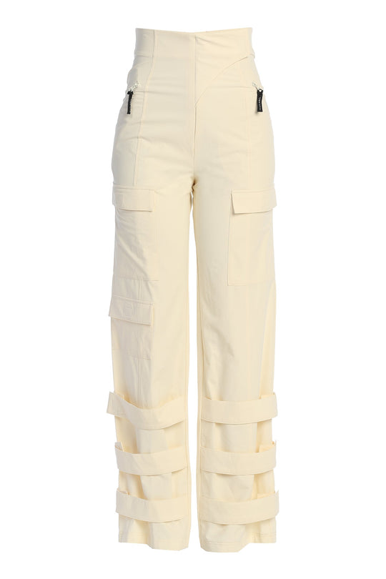 Buttercream Nyah Nylon Utility Pants