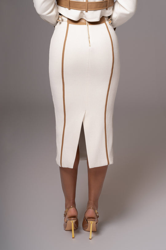 Ivory Jocelyn Contrast Skirt