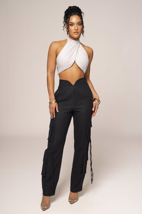 Black Better Half Linen Utility Pants