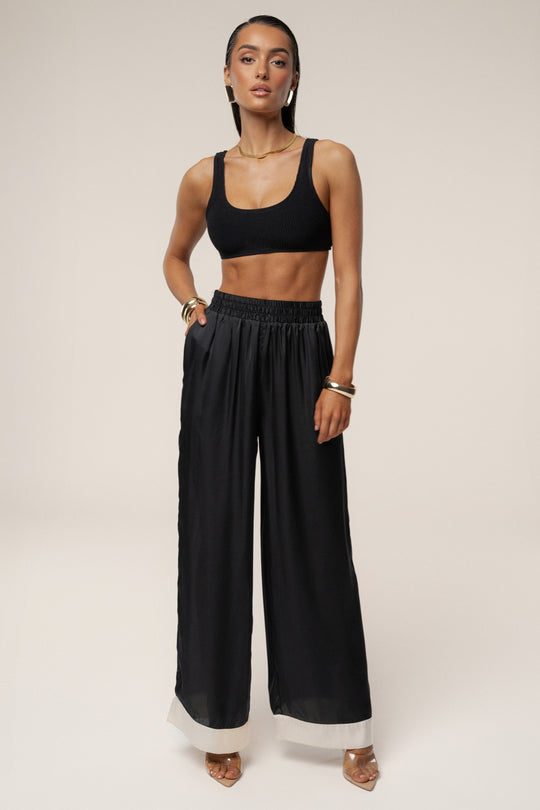 Black Jet Set Wide Leg Pants