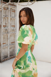 Jungle Adventure Maxi Dress Green