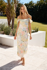 Coloured Canvas Maxi Dress Green