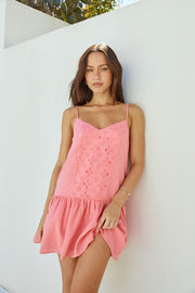 Coral Craze Mini Dress Pink