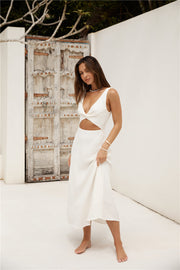 Soft Silhouette Maxi Dress White