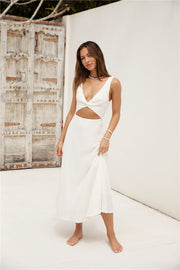 Soft Silhouette Maxi Dress White