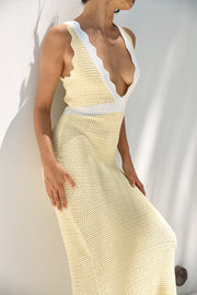 Lisbon Lover Knit Maxi Dress Yellow