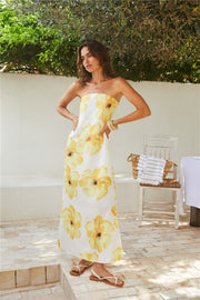 Daydream Daze Strapless Maxi Dress Print