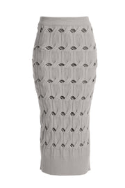 Heather Grey Morgan Knit Maxi Skirt