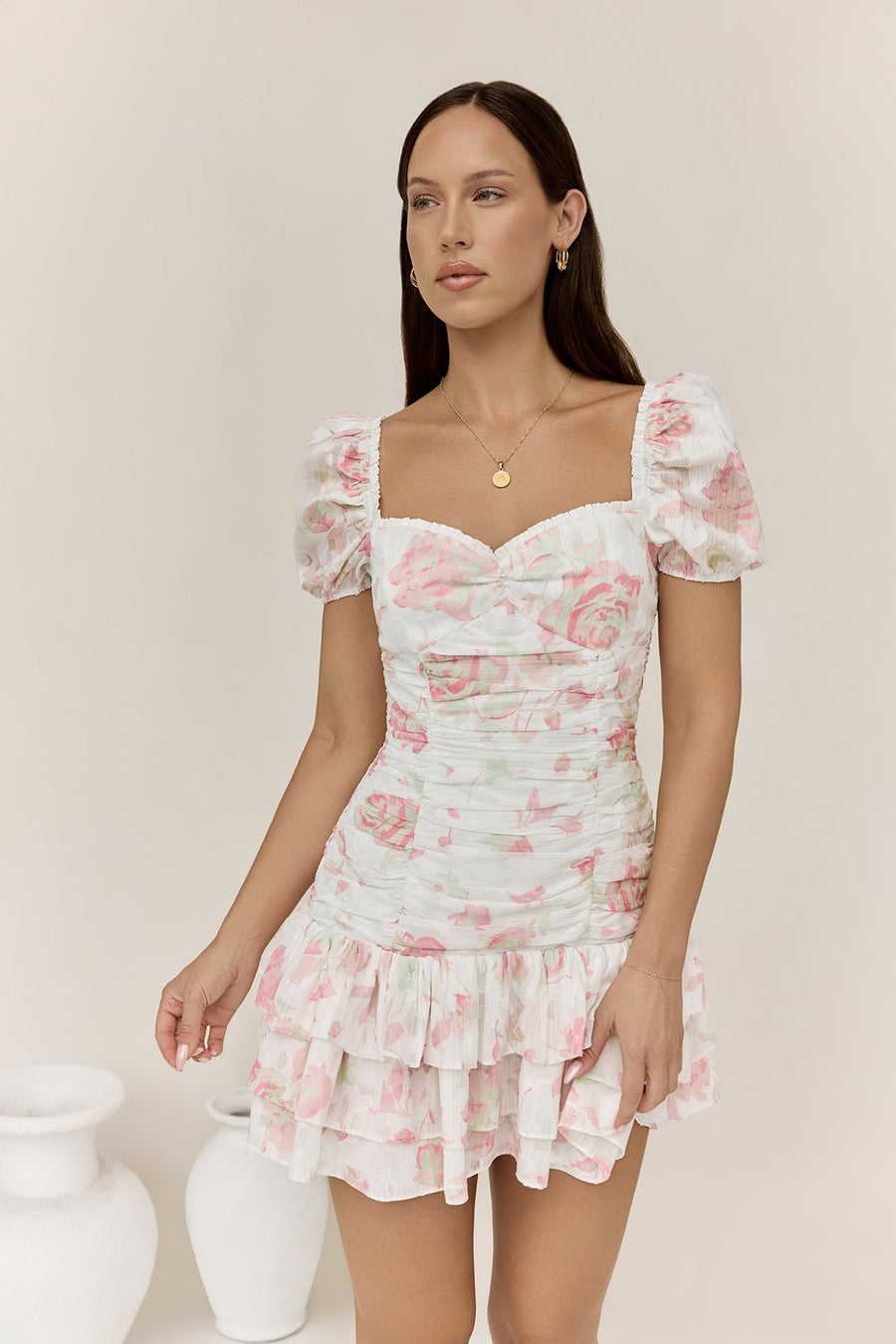 Flora’s Dream Mini Dress White