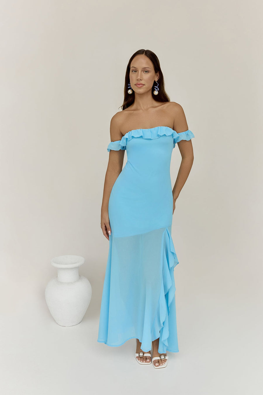 Chasing Waves Maxi Dress Blue