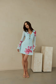 Fields Of Grace Mini Dress Blue