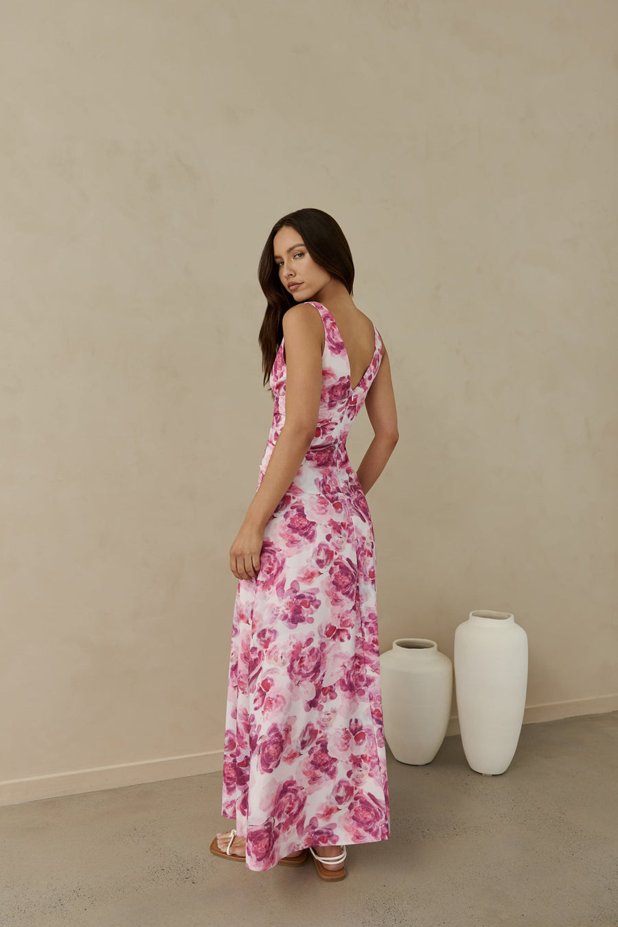 Sunset Palette Maxi Dress Pink