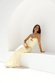 Kleo Strapless Maxi Dress Yellow