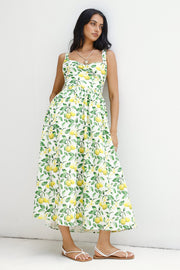 Under The Lemon Tree Midi Dress Print