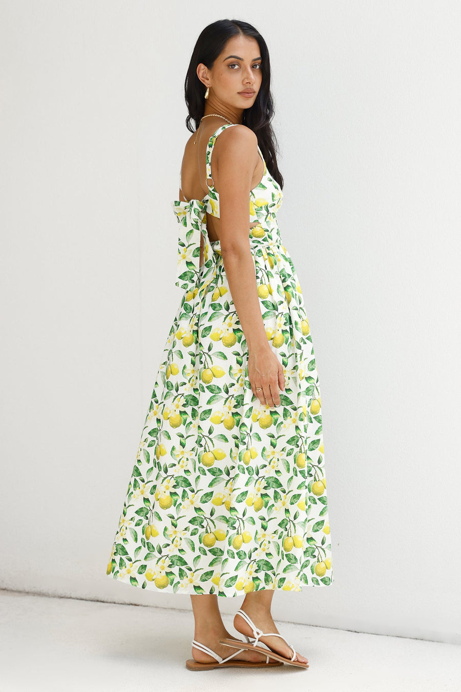 Under The Lemon Tree Midi Dress Print
