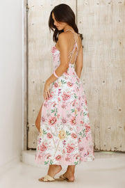 Sunset Dahlia Midi Dress Floral