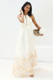 The Meadow’s Secret Halter Maxi Dress Yellow
