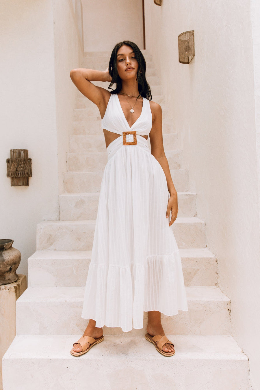 Speak Your Word Maxi Dress White