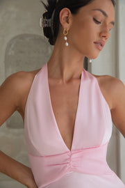Destinations Halter Maxi Dress Pink
