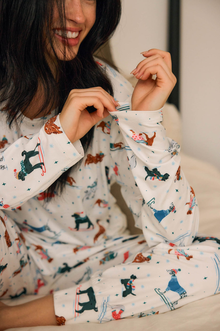 Shari Cloud Jersey PJ Set in Aprés Pups
