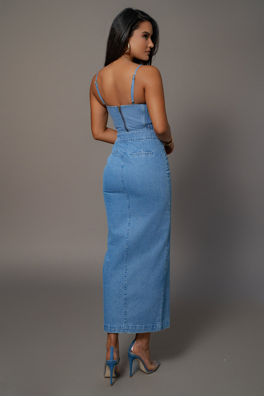 Medium Wash Adana Denim Skirt