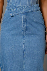 Medium Wash Adana Denim Skirt