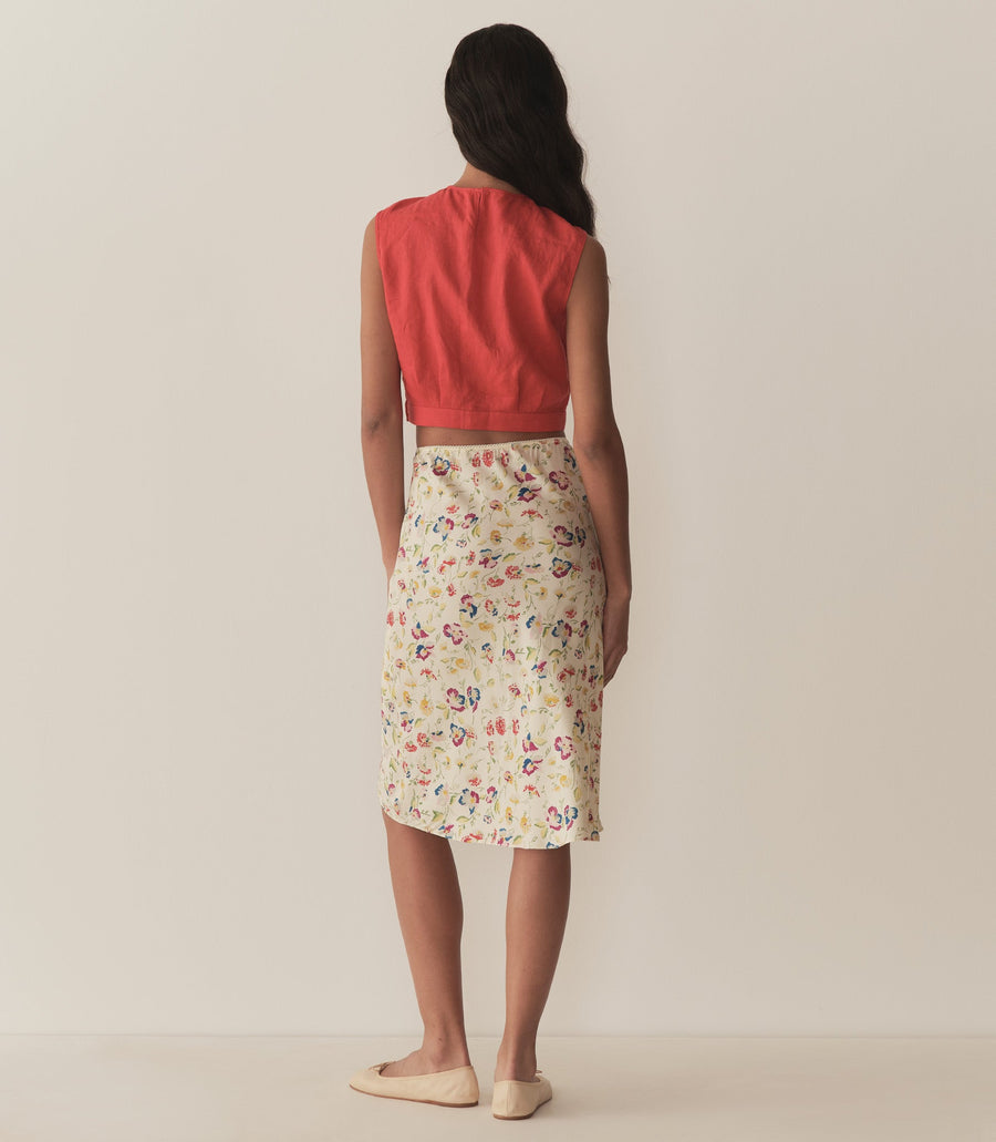 DORIS TOP -- SCARLET
