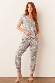 Nadia Cloud Jersey PJ Set in Whisper