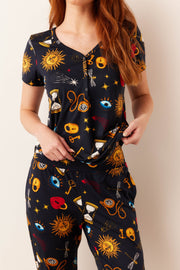 Nadia Cloud Jersey PJ Set in Mystic