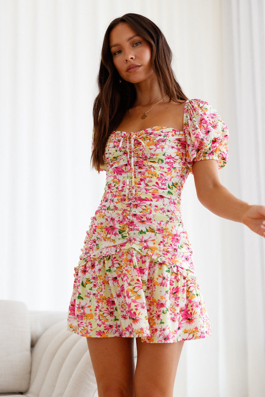 Island Radiance Mini Dress Floral
