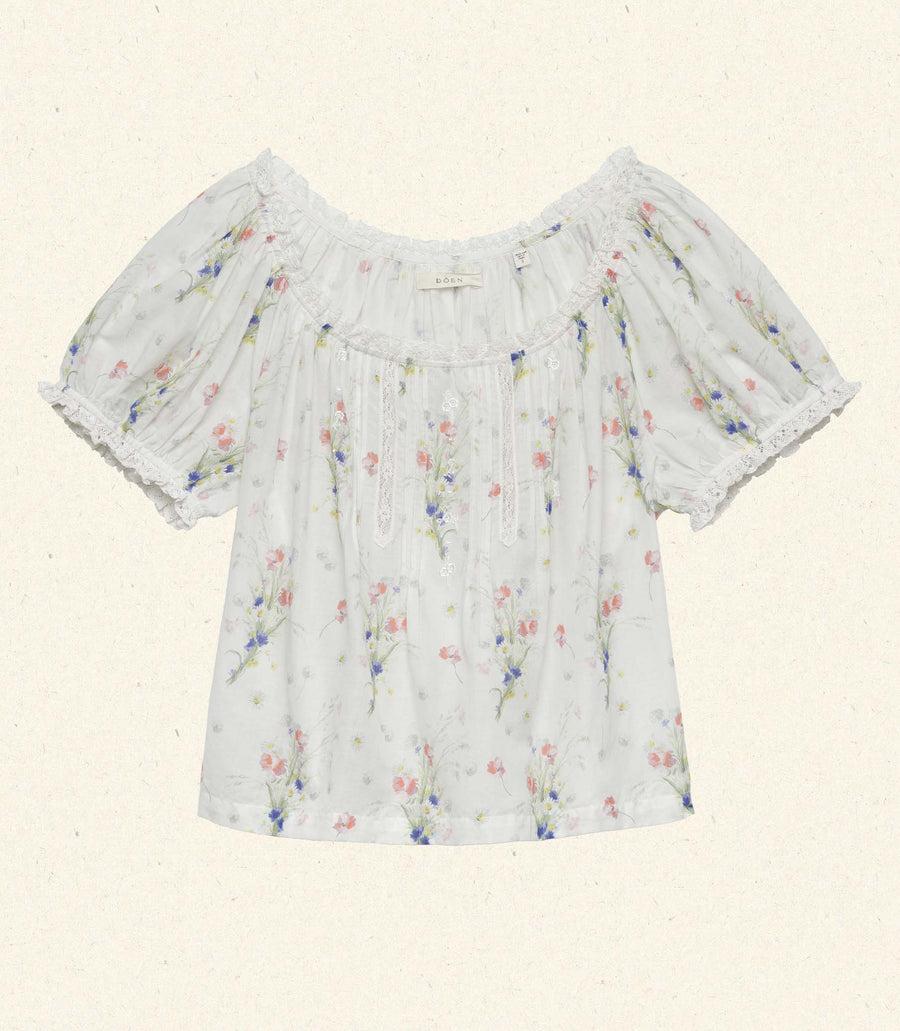 FREDERICA TOP -- PAINTED BOUQUET