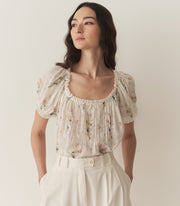 FREDERICA TOP -- PAINTED BOUQUET