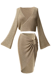 PRE-ORDER Gold Luminous Metallic Skirt