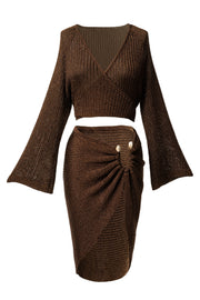 PRE-ORDER Bronze Luminous Metallic Skirt