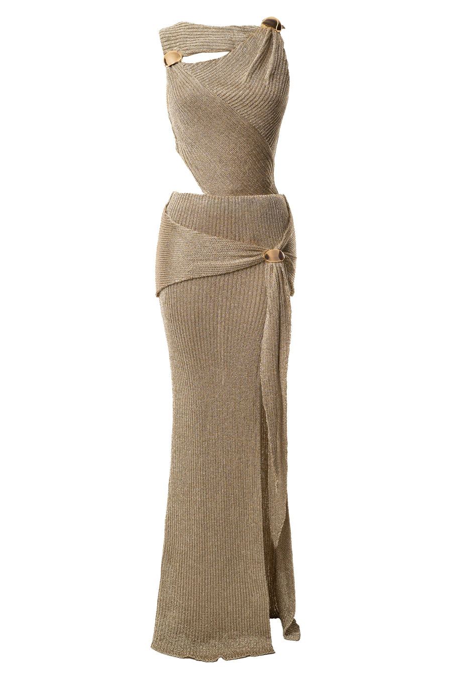 PRE-ORDER Gold Hazel Metallic Wrap Skirt