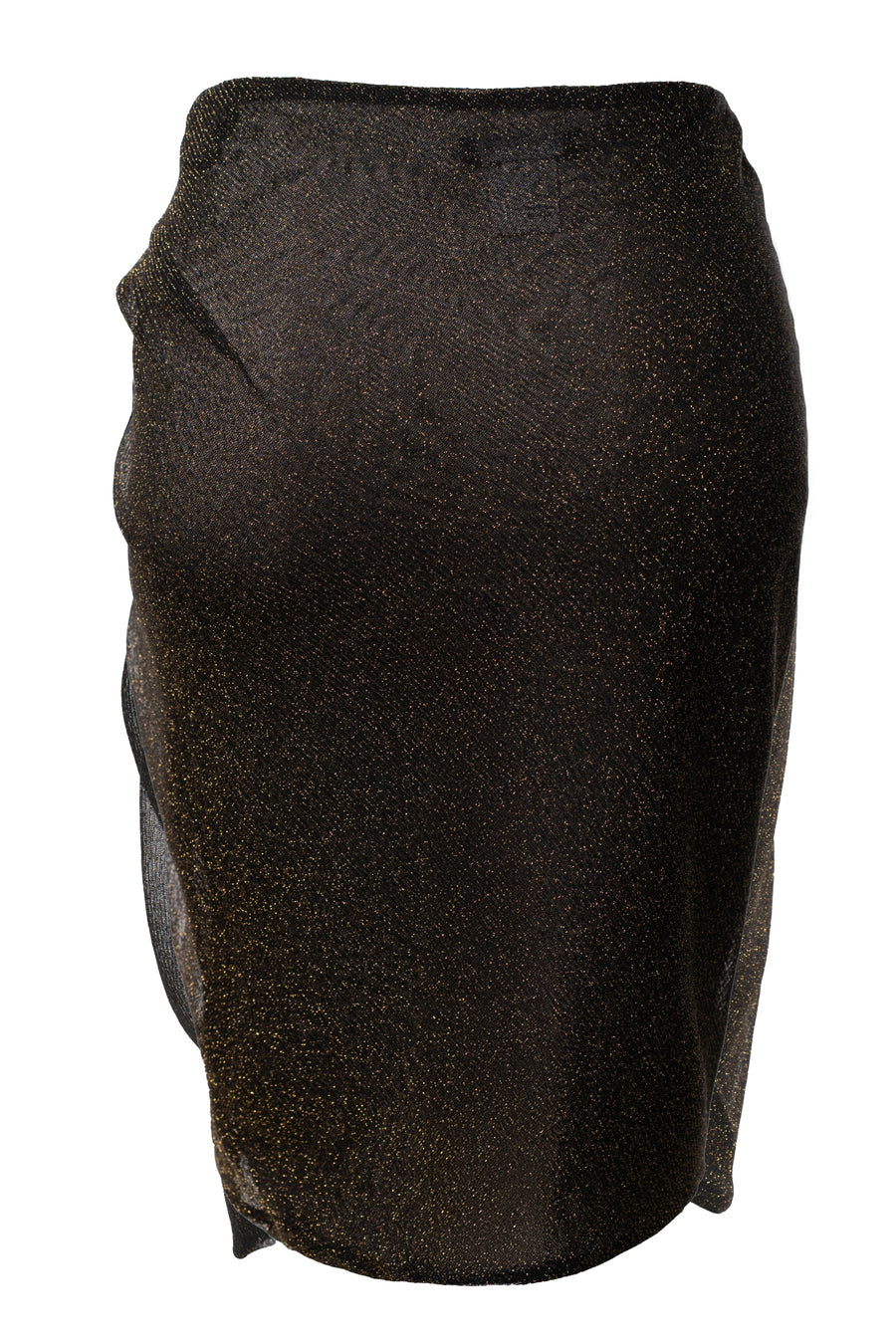 Black Dreamscape Lurex Knit Mini Skirt