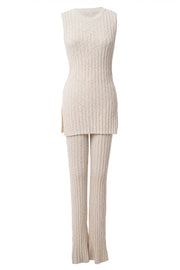 Ivory Lanah Knit Flare Pants