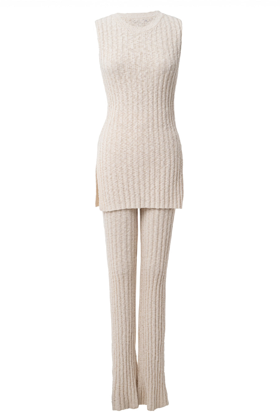 Ivory Lanah Knit Flare Pants