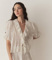 HENRI TOP -- SALT EYELET