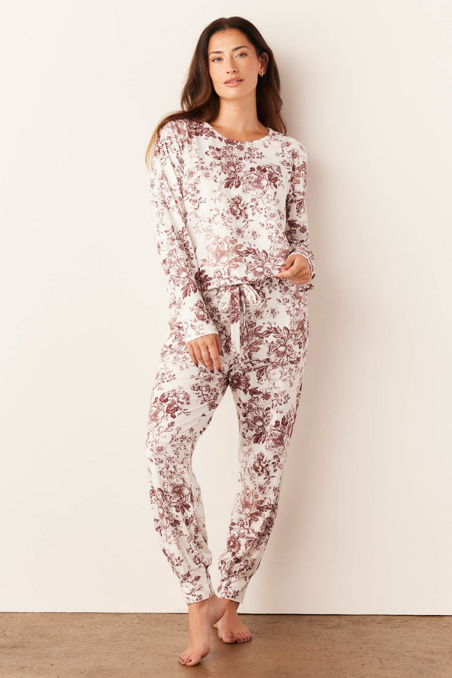 Shari Cloud Jersey PJ Set in Cambridge Toile