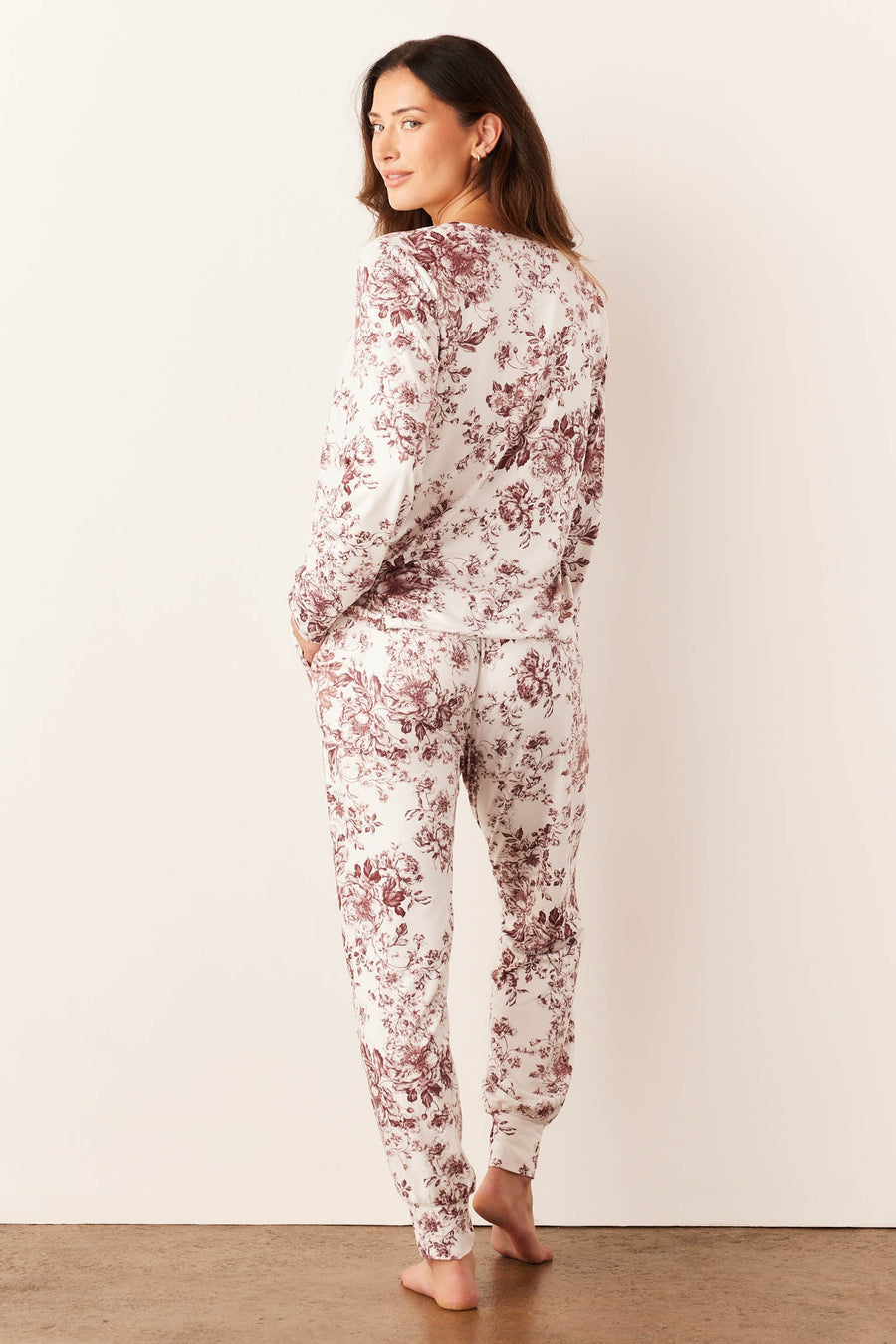Shari Cloud Jersey PJ Set in Cambridge Toile