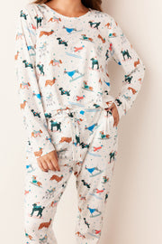 Shari Cloud Jersey PJ Set in Aprés Pups