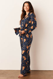 Winter Cloud Jersey PJ Set in Cosmic Jungle