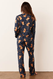 Winter Cloud Jersey PJ Set in Cosmic Jungle