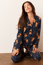 Winter Cloud Jersey PJ Set in Cosmic Jungle