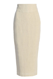 Natural Coastland Linen Skirt