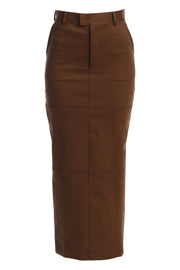 Chocolate Joy Suede Maxi Skirt