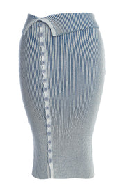 Denim/White Over The Top Skirt