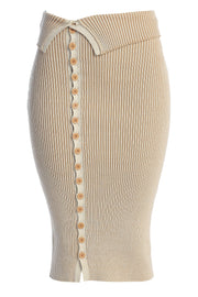 Taupe/White Over The Top Skirt