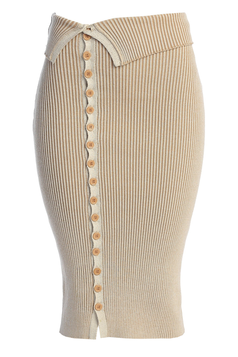 Taupe/White Over The Top Skirt